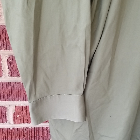 Van Heusen Lux Sage Green Long Sleeve Button Down Shirt Business Office Career - Picture 10 of 10